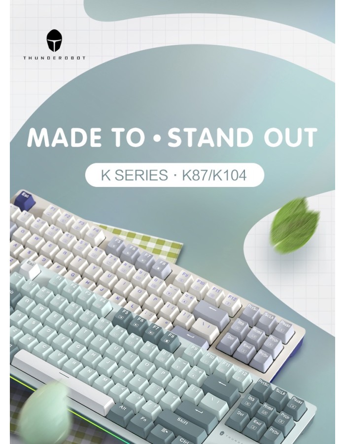 Thunderobot K104 Gaming Mechanical Keyboard 104 Red Switch Keys