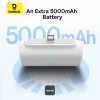 Baseus Powerbank 20W 5000mAh Plug-In USB-C 20W White Baseus Powerbank 20W 5000mAh Plug-In USB-C 20W White