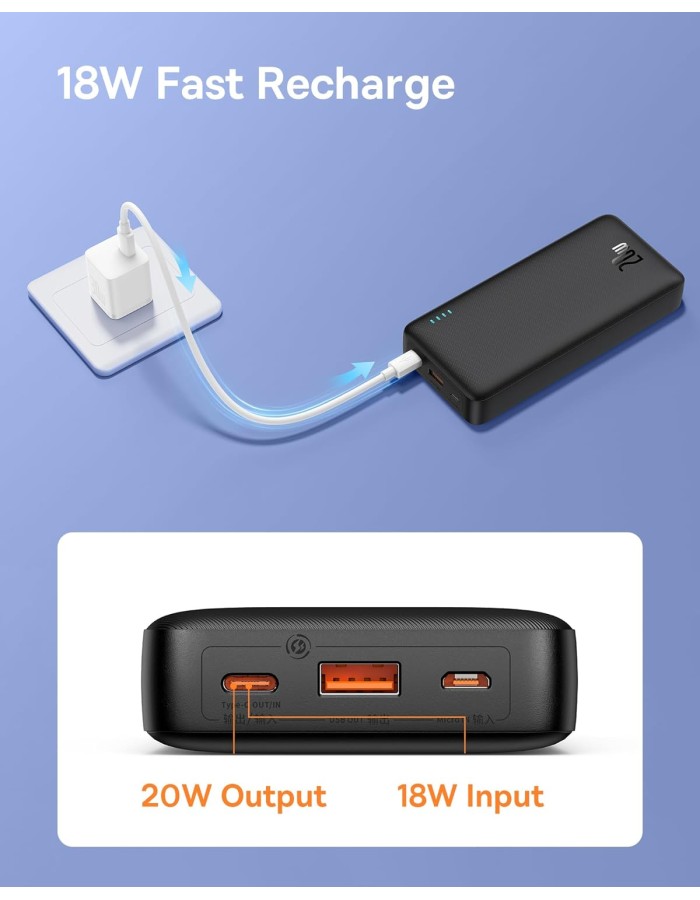 Baseus Powerbank 20W 20000mAh Airpow Black