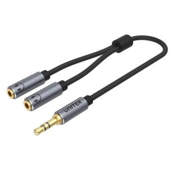 Unitek Y-C956ABK 3.5mm Headphone Splitter Cable 0.2m