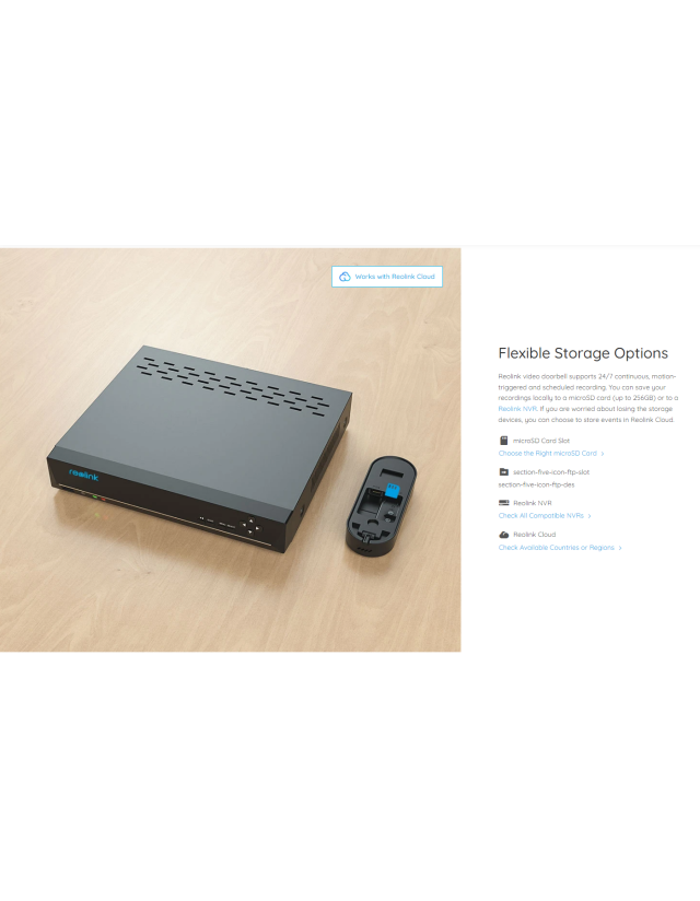 Reolink WIFI Video Doorbell 5MP black (D340W)
