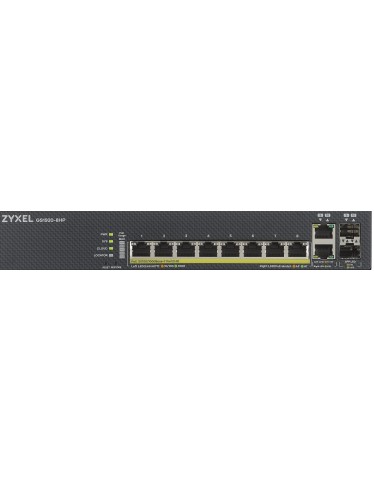 Zyxel Switch PoE Gigabit Managed Cloud 8PoE + 2RJ45/SFP Combo 130W GS1920-8HPV2 Zyxel Switch PoE Gigabit Managed Cloud 8PoE + 2RJ45/SFP Combo 130W GS1920-8HPV2
