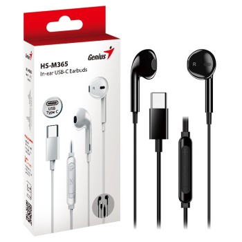 Genius Mobile Headset In-Ear USB-C Inline Control HS-M365 Black