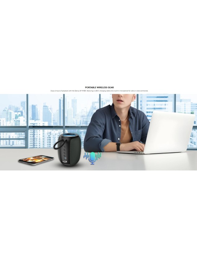 Genius Mobile Speaker Portable BT 5W SP-915BT Black