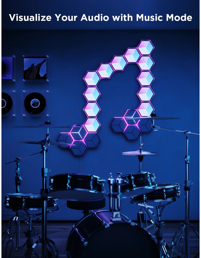 Govee Gaming Wall Glide Hexa Ultra Light Panels 7pcs (EU) H606A Govee Gaming Wall Glide Hexa Ultra Light Panels 7pcs (EU) H606A