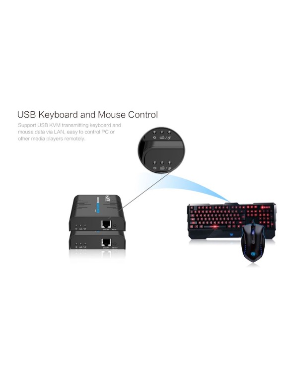 Lenkeng KVM HDMI Extender over IP 1080P 120m LKV373KVM-4.0