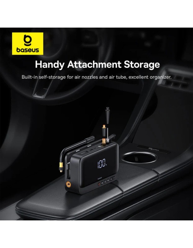 Baseus Car Jump Start Booster & Powerbank + Inflator 6000mAh 600A SUPER ENERGY Baseus Car Jump Start Booster & Powerbank + Inflator 6000mAh 600A SUPER ENERGY