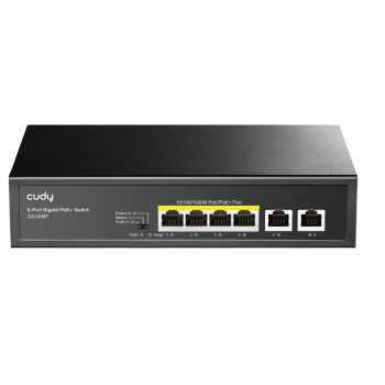 Cudy Switch PoE Gigabit 4PoE + 2GbE Uplink 65W GS1006P