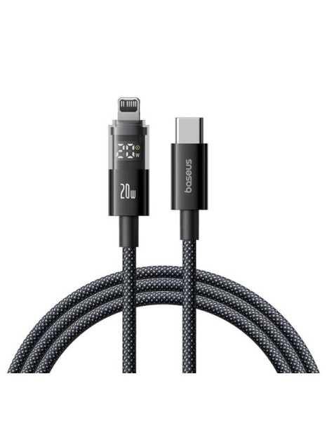 Baseus Cable Lightning to USB-C Display 2 Series Braided 20W 1.0m Black Baseus Cable Lightning to USB-C Display 2 Series Braided 20W 1.0m Black
