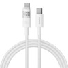 Baseus Cable USB-C to USB-C Display 2 Series Braided 100W 1.0m White Baseus Cable USB-C to USB-C Display 2 Series Braided 100W 1.0m White