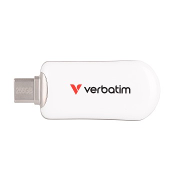 Verbatim USB Drive 3.2 PLECTRA USB-C 256GB White