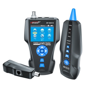 Noyafa Multi-Function Cable Tester with PoE, Ping, TDR Length Measurement, Port Flashing & NCV for RJ45, RJ11, BNC, CAT7 NF-8601S Noyafa Multi-Function Cable Tester with PoE, Ping, TDR Length Measurement, Port Flashing & NCV for RJ45, RJ11, BNC, CAT7 NF-8601S