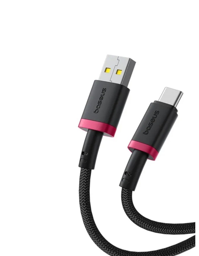 Baseus Cable USB-C to USB-A Dura Series Braided 2.0m Black+Red Baseus Cable USB-C to USB-A Dura Series Braided 2.0m Black+Red