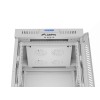 Lanberg Free Standing Cabinet 19'' with Glass Door 15U 60cm Ventilation Panel with LCD, 2 Fans & Thermostat Grey (not assebled)