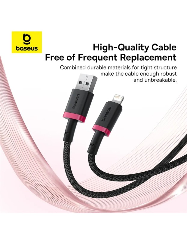 Baseus Cable Lightning to USB-A Dura Series Braided 1.0m Black-Red Baseus Cable Lightning to USB-A Dura Series Braided 1.0m Black-Red