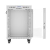 Lanberg Free Standing Cabinet 19'' with Glass Door 15U 60cm Ventilation Panel with LCD, 2 Fans & Thermostat Grey (not assebled)