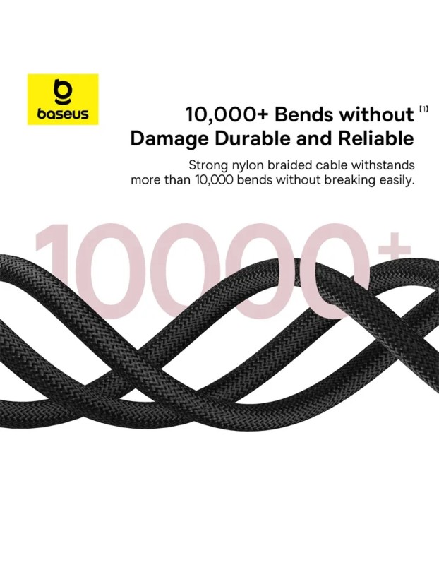 Baseus Cable Lightning to USB-C Dura Series Braided 1.0m Black Baseus Cable Lightning to USB-C Dura Series Braided 1.0m Black