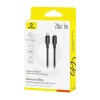 Baseus Cable Lightning to USB-C Silky Series 1.0m Black Baseus Cable Lightning to USB-C Silky Series 1.0m Black