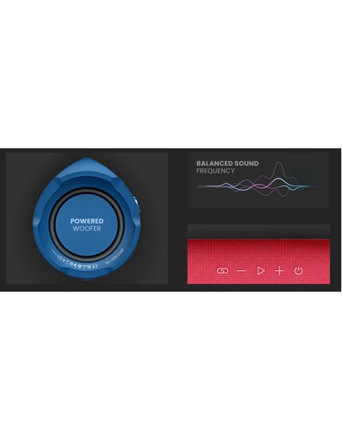 HiFuture Portable BT Speaker RIPPLE IPX7 30W Red