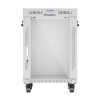 Lanberg Free Standing Cabinet 19'' with Glass Door 15U 60cm Ventilation Panel with LCD, 2 Fans & Thermostat Grey (not assebled)