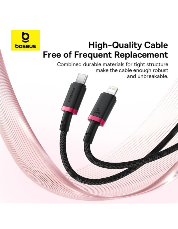 Baseus Cable Lightning to USB-C Dura Series Braided 1.0m Black Baseus Cable Lightning to USB-C Dura Series Braided 1.0m Black