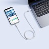 Baseus Cable Lightning to USB-C Silky Series 1.0m White Baseus Cable Lightning to USB-C Silky Series 1.0m White