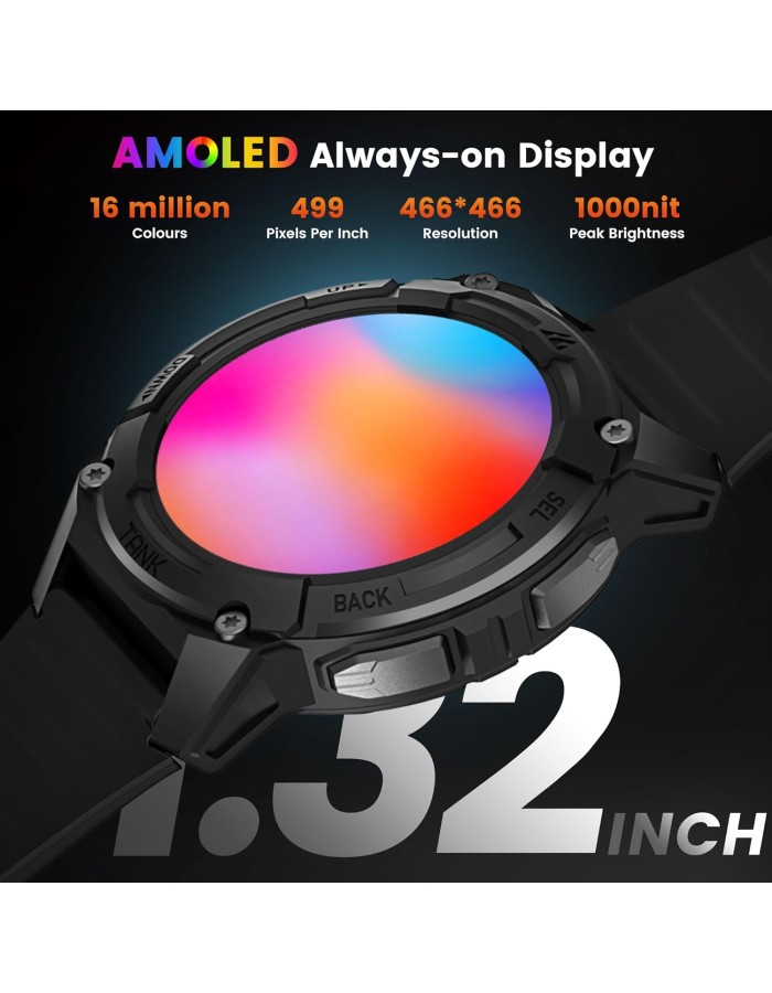 Kospet TANK S2 Rugged Smartwatch GPS Silicone Black
