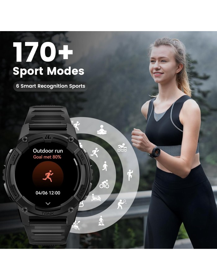 Kospet TANK S2 Rugged Smartwatch GPS Silicone Black
