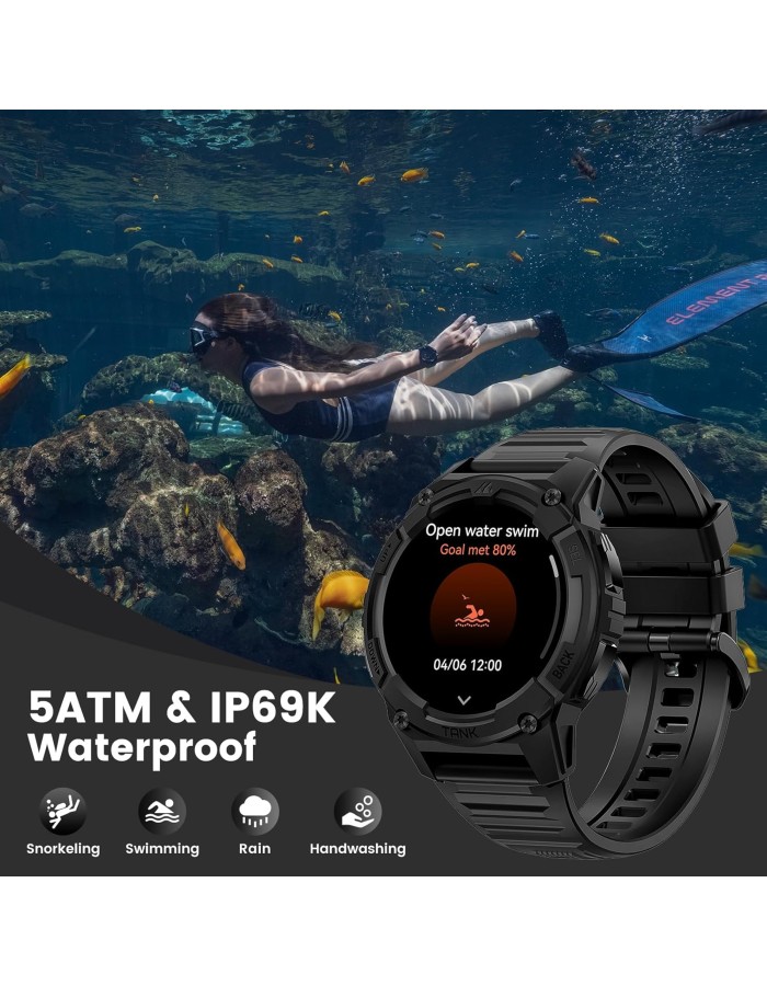 Kospet TANK S2 Rugged Smartwatch GPS Silicone Black