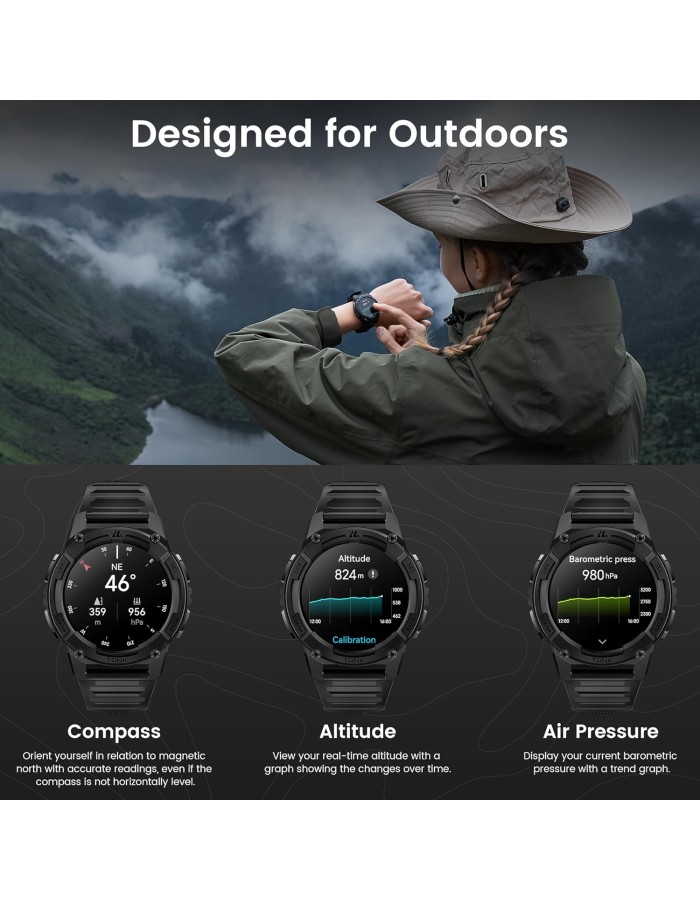 Kospet TANK S2 Rugged Smartwatch GPS Silicone Black