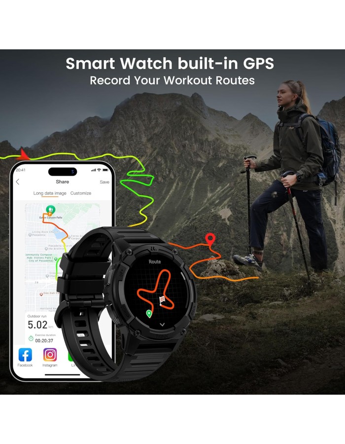 Kospet TANK S2 Rugged Smartwatch GPS Silicone Black