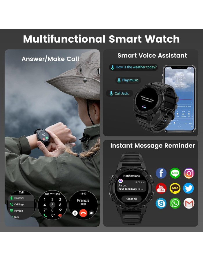 Kospet TANK S2 Rugged Smartwatch GPS Silicone Black