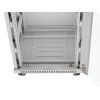 Lanberg Free Standing Cabinet 19'' with Glass Door 15U 60cm Ventilation Panel with LCD, 2 Fans & Thermostat Grey (not assebled)