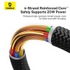 Baseus Cable Lightning to USB-C Dura Series Braided 1.0m Black Baseus Cable Lightning to USB-C Dura Series Braided 1.0m Black