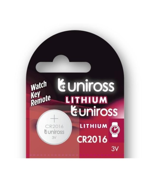Uniross CR2016 Button Cell Lithium Battery (1pc)