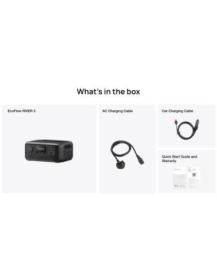 EcoFlow RIVER 3 UK Portable Power Station 245WH 300W 20ms