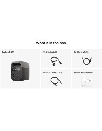 EcoFlow DELTA 3 Portable Power Station 1024Wh 1800W PV500W
