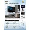 NBMounts P220 Heavy Duty Motorized TV Trolley up to 90'' 1.75m 90kg with Wireless Remote & Touchpad