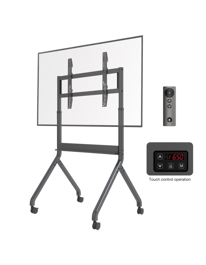 NBMounts P220 Heavy Duty Motorized TV Trolley up to 90'' 1.75m 90kg with Wireless Remote & Touchpad