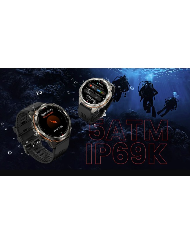 Kospet TANK T3 ULTRA 2 Rugged Smartwatch GPS Silicone Black