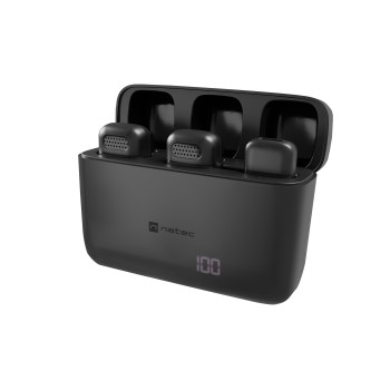 Natec Wireless Wearable Microphones for Contect Creators USB-C HOPPER LAVALIER (2 PIECES)
