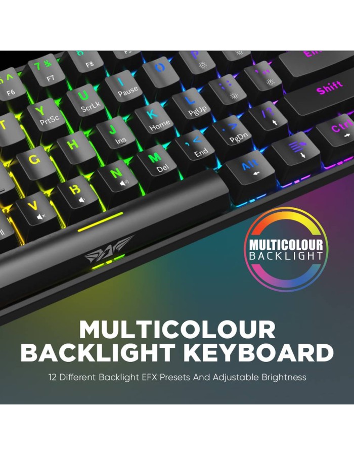Armaggeddon MKA-1C NEX Black Mechanical Gaming Keyboard 61 Tactile (Brown) Keys
