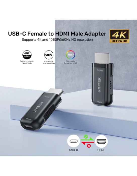 Unitek USB-C Female to HDMI Male Adaptor 4K V1187A