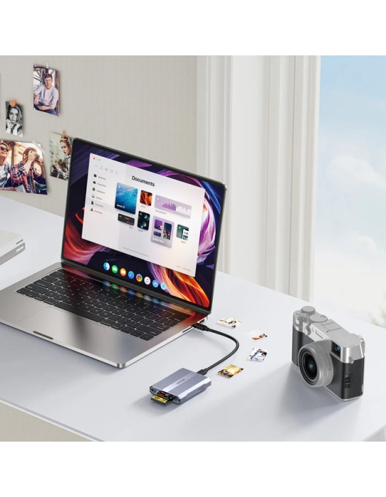 Unitek R1022 Dual Read/Write Card Reader USB-C to SD4.0+Micro SD3.0+CF Express 2.0 Unitek R1022 Dual Read/Write Card Reader USB-C to SD4.0+Micro SD3.0+CF Express 2.0