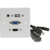 AV:Link WALL PLATE USB-A/HDMI/VGA 4K 122.395UK