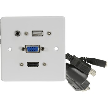 AV:Link WALL PLATE USB-A/HDMI/VGA 4K 122.395UK