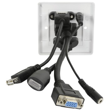 AV:Link WALL PLATE USB-A/HDMI/VGA 4K 122.395UK