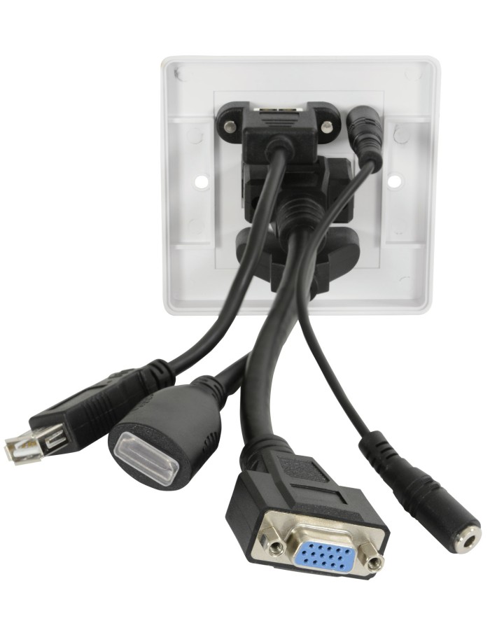 AV:Link WALL PLATE USB-A/HDMI/VGA 4K 122.395UK