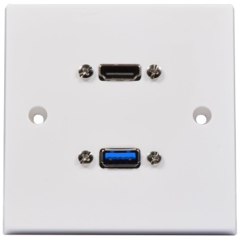 AV:Link WALL PLATE USB-A/HDMI 8K 122.398UK
