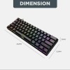 Armaggeddon MKA-1C NEX Black Mechanical Gaming Keyboard 61 Tactile (Brown) Keys